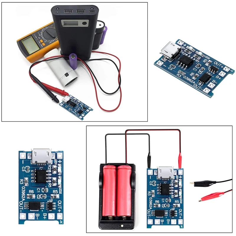 20 Pieces TP4056 Charging Module Battery Charging Board with Battery Protection 18650 BMS 5V Micro-USB 1A Charge Module
20 Pieces TP4056 Charging Module Battery Charging Board with Battery Protection 18650 BMS 5V Micro-USB 1A Charge Module