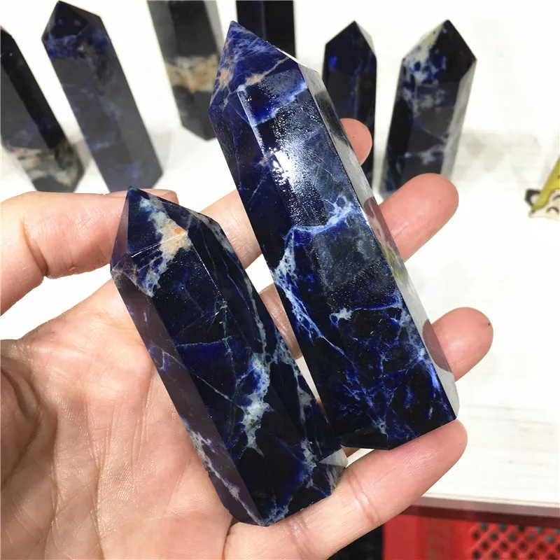 Natural Stone Tower Spiritual Healing Stones Blue Sodalite Wand Point For Home Decoration Feng Shui Witchcraft
Natural Stone Tower Spiritual Healing Stones Blue Sodalite Wand Point For Home Decoration Feng Shui Witchcraft