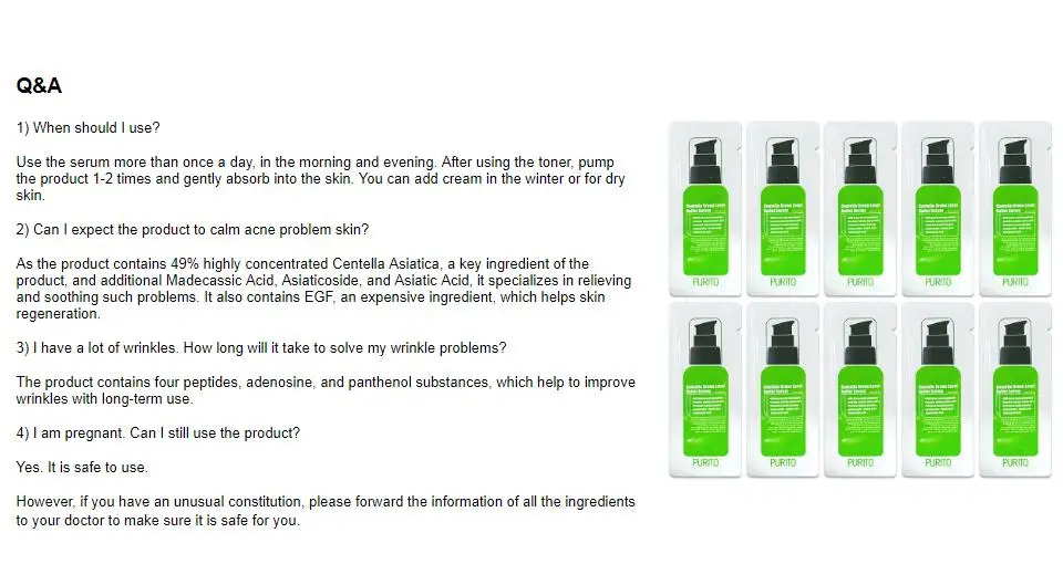 PURITO Centella Green Level Buffet Serum Sample 20pcs Skin Care Moisturizing Whitening Essence Anti Wrinkle Korea Facial Serum
PURITO Centella Green Level Buffet Serum Sample 20pcs Skin Care Moisturizing Whitening Essence Anti Wrinkle Korea Facial Serum