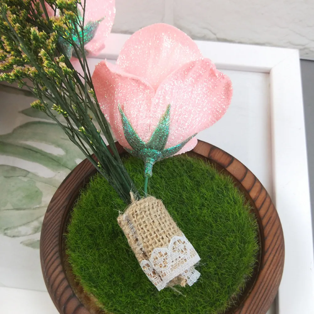 Simulation Romantic Immortal Flower Micro Landscape Rose Glass Shade Led Llight Artificial Rose Flower Everlasting Decoration
Simulation Romantic Immortal Flower Micro Landscape Rose Glass Shade Led Llight Artificial Rose Flower Everlasting Decoration