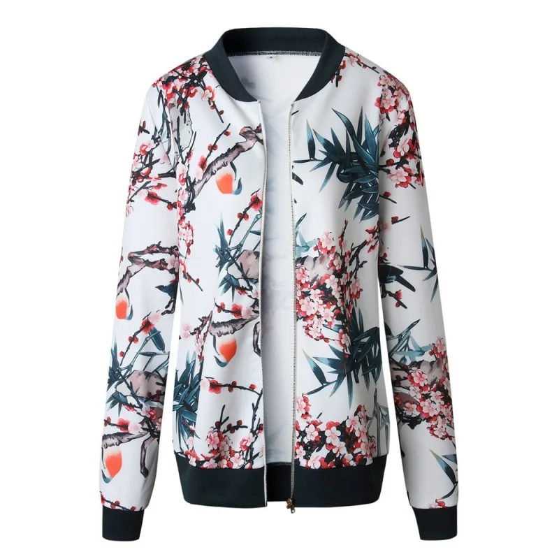 Floral Print Zipper Casual Jacket Women 2019 Spring Summer Long Sleeve Loose Bomber Jacket Coat O Neck Fashion Tops Outerwear
Floral Print Zipper Casual Jacket Women 2019 Spring Summer Long Sleeve Loose Bomber Jacket Coat O Neck Fashion Tops Outerwear