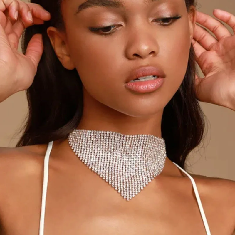 Stonefans Cute Crystal Bib Choker Statement Necklaces for Women Big Tassel Necklace Rhinestone Collar Bridal Wedding Jewelry 
Stonefans Cute Crystal Bib Choker Statement Necklaces for Women Big Tassel Necklace Rhinestone Collar Bridal Wedding Jewelry