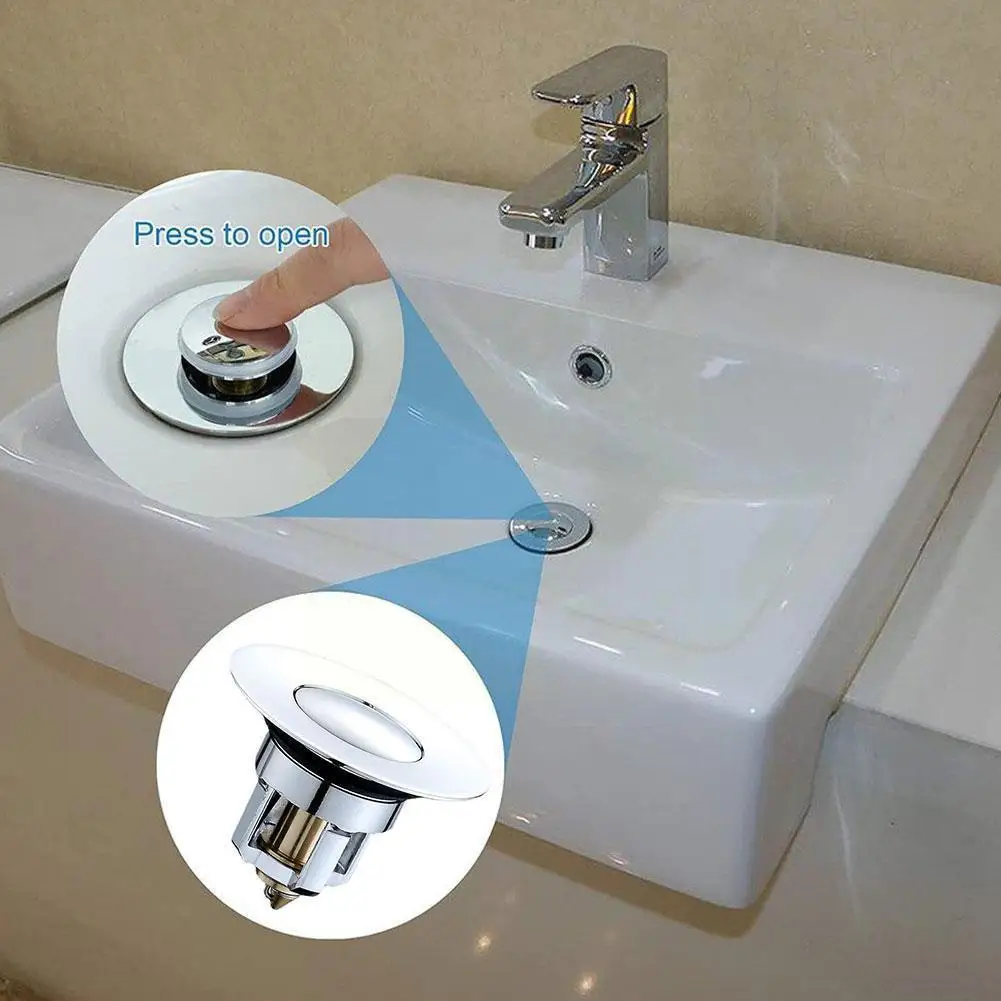 Universal Basin Drain Filter Metal Bounce Core Push-type Press Plug Leakage Bounce Core Basin Type Accessories Copper All
Universal Basin Drain Filter Metal Bounce Core Push-type Press Plug Leakage Bounce Core Basin Type Accessories Copper All