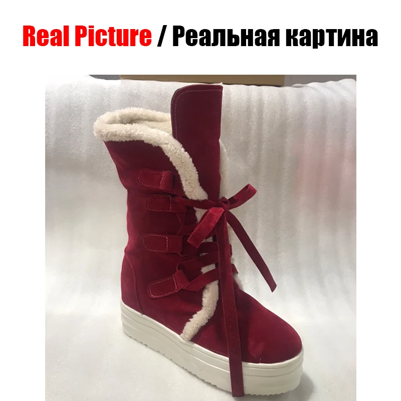 DoraTasia Women Winter Warm Fur Shoes Woman shoelace Ladies Thick Platform Black Red Yellow Mid-calf Snow Boots Large Size 34-43
DoraTasia Women Winter Warm Fur Shoes Woman shoelace Ladies Thick Platform Black Red Yellow Mid-calf Snow Boots Large Size 34-43