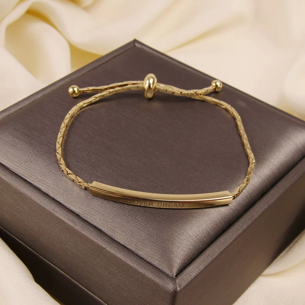 2021 New Kpop Gold Color Stainless Steel Link Chain Bracelet For Women Girl Men Hiphop/Rock Adjustable Bracelet Jewelry 
2021 New Kpop Gold Color Stainless Steel Link Chain Bracelet For Women Girl Men Hiphop/Rock Adjustable Bracelet Jewelry