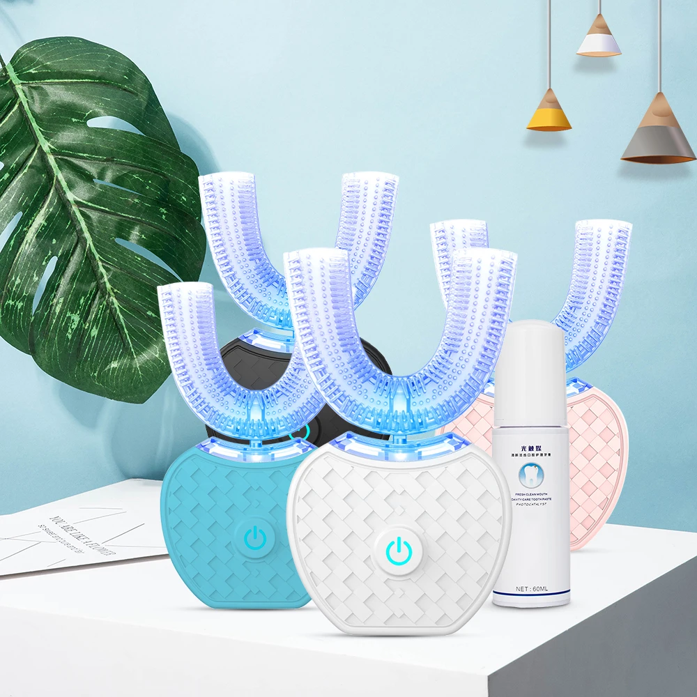 360 Degree Automatic Sonic Electric Toothbrush Ultrasonic Tooth Brush USB Rechargeable 4 Mode Teeth Cleaning 60ML Toothpaste
360 Degree Automatic Sonic Electric Toothbrush Ultrasonic Tooth Brush USB Rechargeable 4 Mode Teeth Cleaning 60ML Toothpaste
