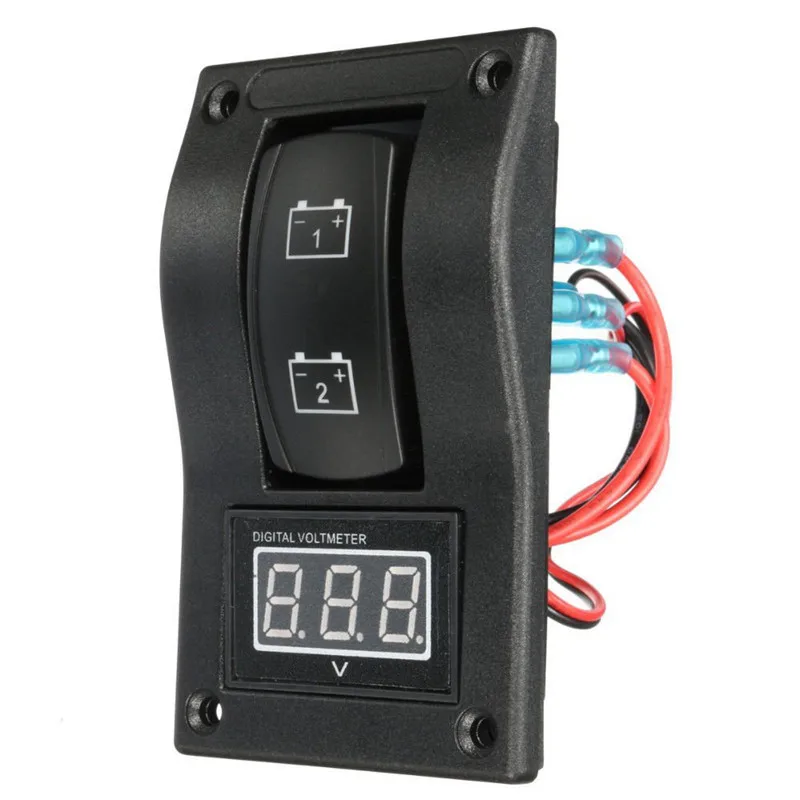 12-24V LED Dual Battery Test Panel Rocker Switch Car Truck Marine Boat Voltmeter 4P ON-OFF-ON
12-24V LED Dual Battery Test Panel Rocker Switch Car Truck Marine Boat Voltmeter 4P ON-OFF-ON
