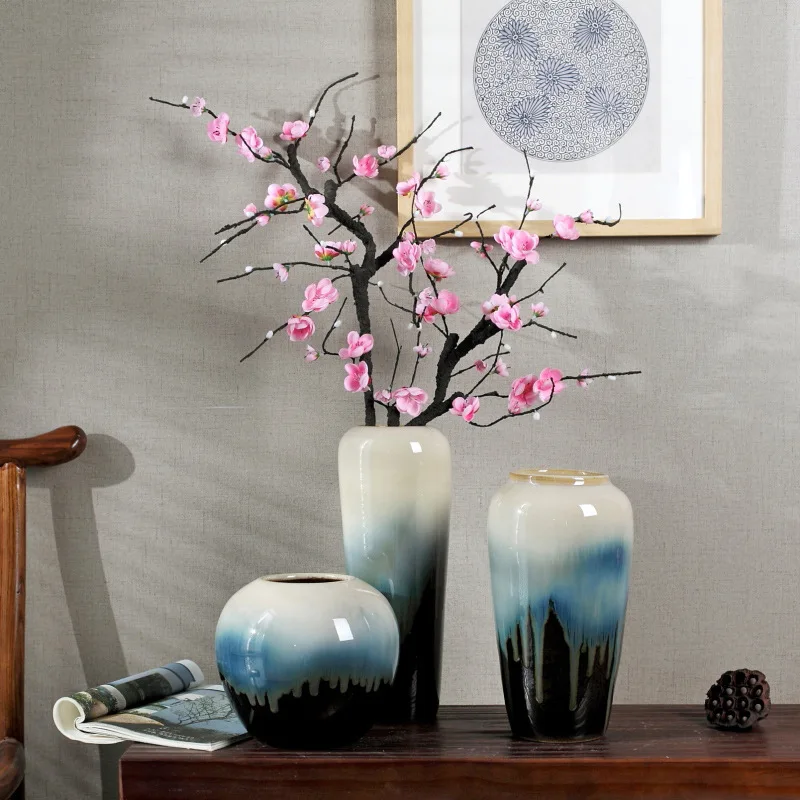 Ceramic Vase Modern Chinese Flower Arrangement Ornaments Living Room Dried Flower Decoration Porcelain TV Cabinet Home
Ceramic Vase Modern Chinese Flower Arrangement Ornaments Living Room Dried Flower Decoration Porcelain TV Cabinet Home