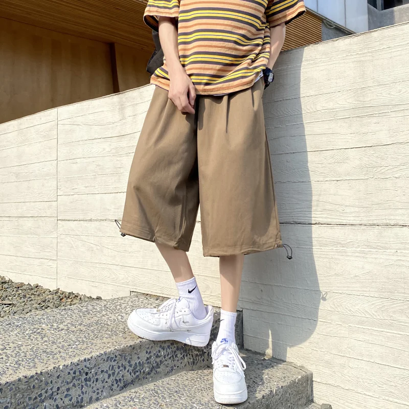Summer Black Khaki Casual Shorts Men's Fashion Loose Wide-leg Shorts Men Streetwear Japanese Retro Beach Shorts Mens S-XL
Summer Black Khaki Casual Shorts Men's Fashion Loose Wide-leg Shorts Men Streetwear Japanese Retro Beach Shorts Mens S-XL