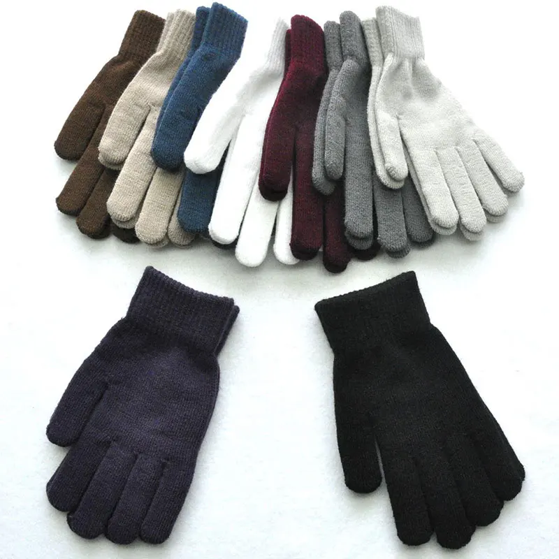 

Новый 2021 трикотажные перчатки сезон осень-зима; Для мужчин и женщин утепленные шерстяные варежки на открытом воздухе Анти-скольжения теплы...