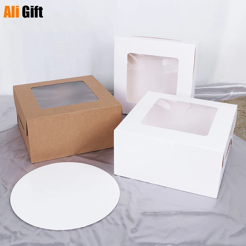 5pcs 6/7/8/10 Inches White/Kraft Dessert Boxes Wedding Birthday Party Bakery Strawberry For Small Pie Donuts Cookies Cake
5pcs 6/7/8/10 Inches White/Kraft Dessert Boxes Wedding Birthday Party Bakery Strawberry For Small Pie Donuts Cookies Cake
