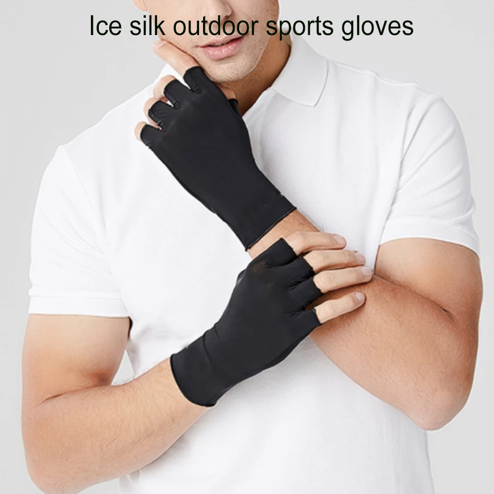 2021 Half Finger Gloves Ice Silks Sunscreen Non Slip Quick Drying for Outdoor Cycling Fishing N66
2021 Half Finger Gloves Ice Silks Sunscreen Non Slip Quick Drying for Outdoor Cycling Fishing N66