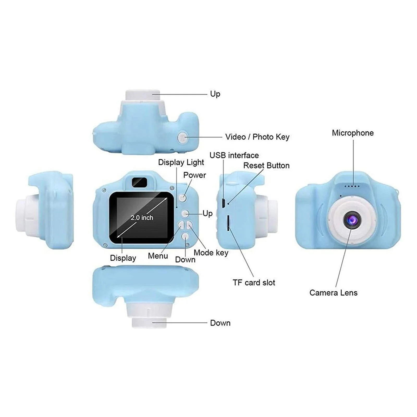 Children's Digital Camera 2.0 LCD Mini Camera HD 1080P Children's Sports Camera Cartoon Camera Outdoor Photography Kids c50
Children's Digital Camera 2.0 LCD Mini Camera HD 1080P Children's Sports Camera Cartoon Camera Outdoor Photography Kids c50