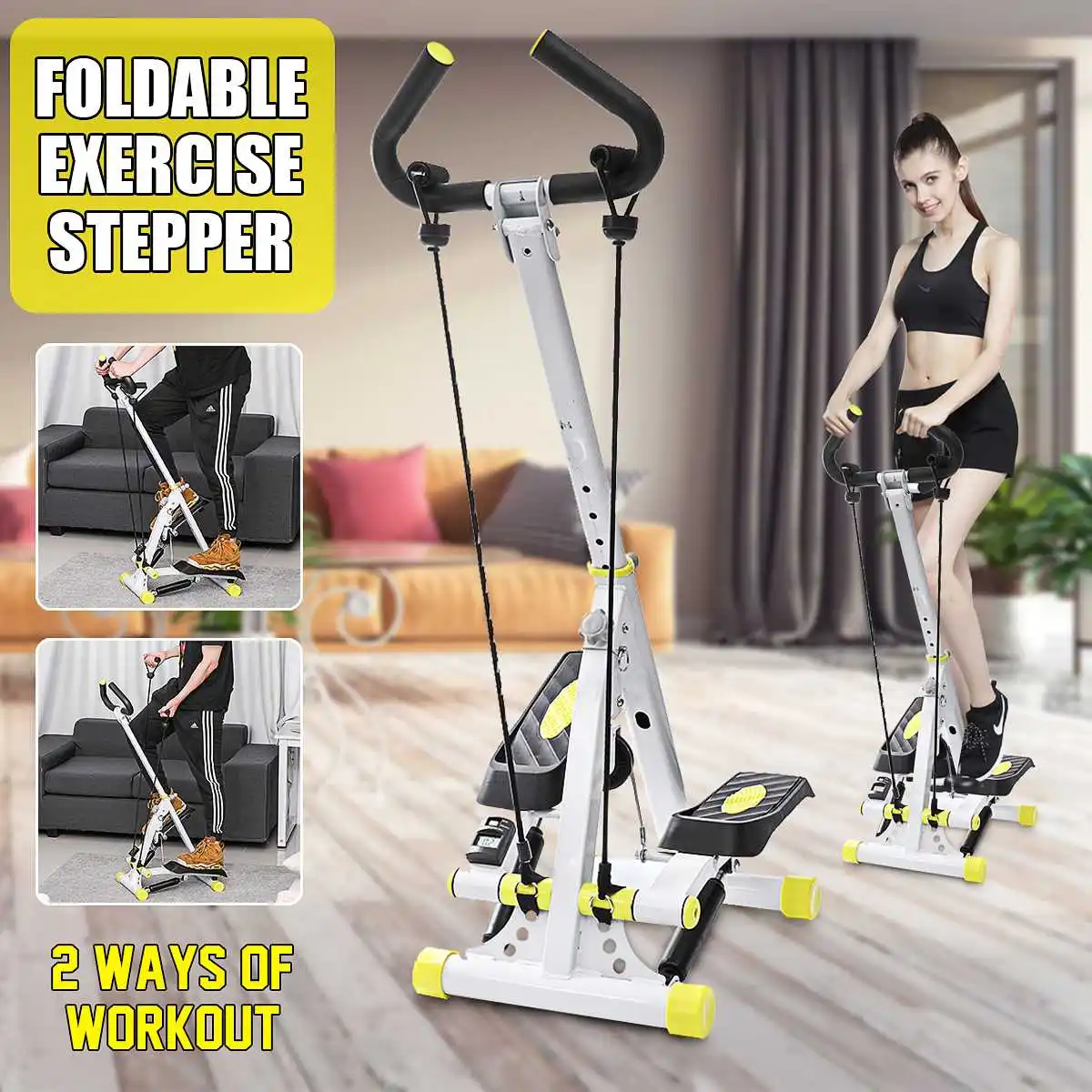 Doufit ST-01 Stepper Exercise Machine Foldable Stair Step Machine Exerciser for Home Use with Resistance Bands and Handle Bar
Doufit ST-01 Stepper Exercise Machine Foldable Stair Step Machine Exerciser for Home Use with Resistance Bands and Handle Bar
