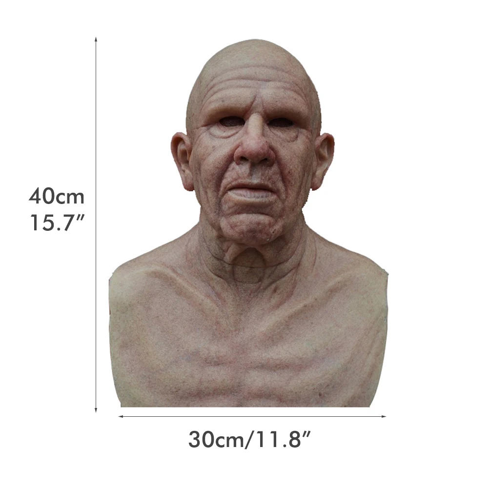 Halloween Headgear Old Man Face Cover Realistic Human Horror Wig Headgear for Party Props
Halloween Headgear Old Man Face Cover Realistic Human Horror Wig Headgear for Party Props