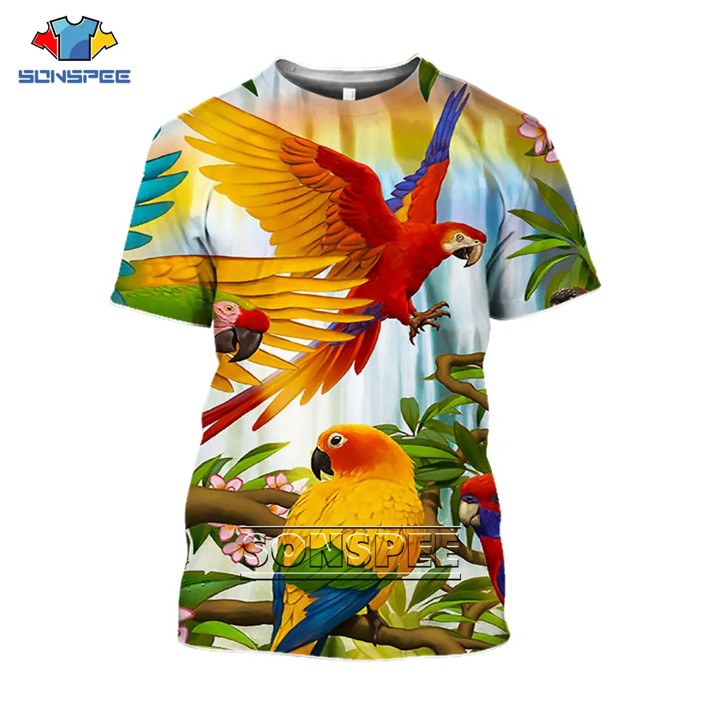 SONSPEE Parrot T Shirts Summer New Men Women Beach 3D Print Hip Hop Street Fashion Sports Fitness Harajuku Casual T-shirt
SONSPEE Parrot T Shirts Summer New Men Women Beach 3D Print Hip Hop Street Fashion Sports Fitness Harajuku Casual T-shirt