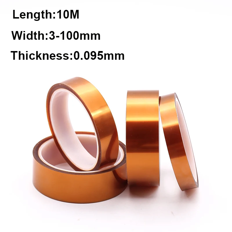 10M/Roll Double sided Polyimide Tape High Temperature Adhesive Tape For Circuit Board Insulation -width3-100mm Thickness 0.095mm
10M/Roll Double sided Polyimide Tape High Temperature Adhesive Tape For Circuit Board Insulation -width3-100mm Thickness 0.095mm