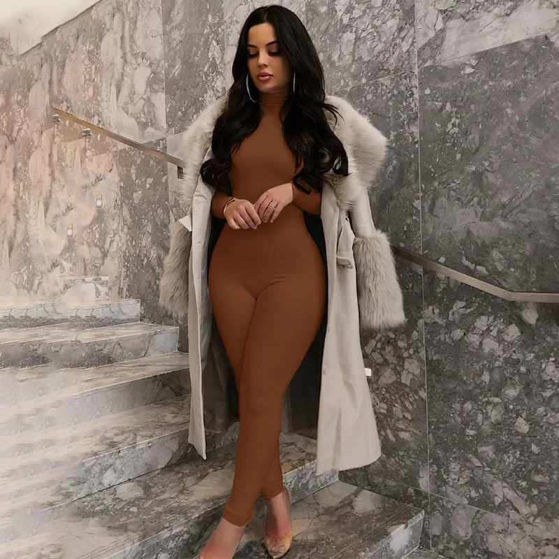 Active Solid Black White Brown Body Jumpsuit Women Casual Sportswear Turtleneck Leggings Bodycon Club Party Jumpsuit Overalls
Active Solid Black White Brown Body Jumpsuit Women Casual Sportswear Turtleneck Leggings Bodycon Club Party Jumpsuit Overalls