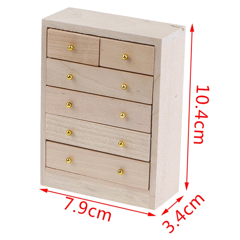 1/12 5-Layer Wooden Drawer Cabinet Unpainted Miniature Doll House Furniture Accessory Children's Toys
1/12 5-Layer Wooden Drawer Cabinet Unpainted Miniature Doll House Furniture Accessory Children's Toys