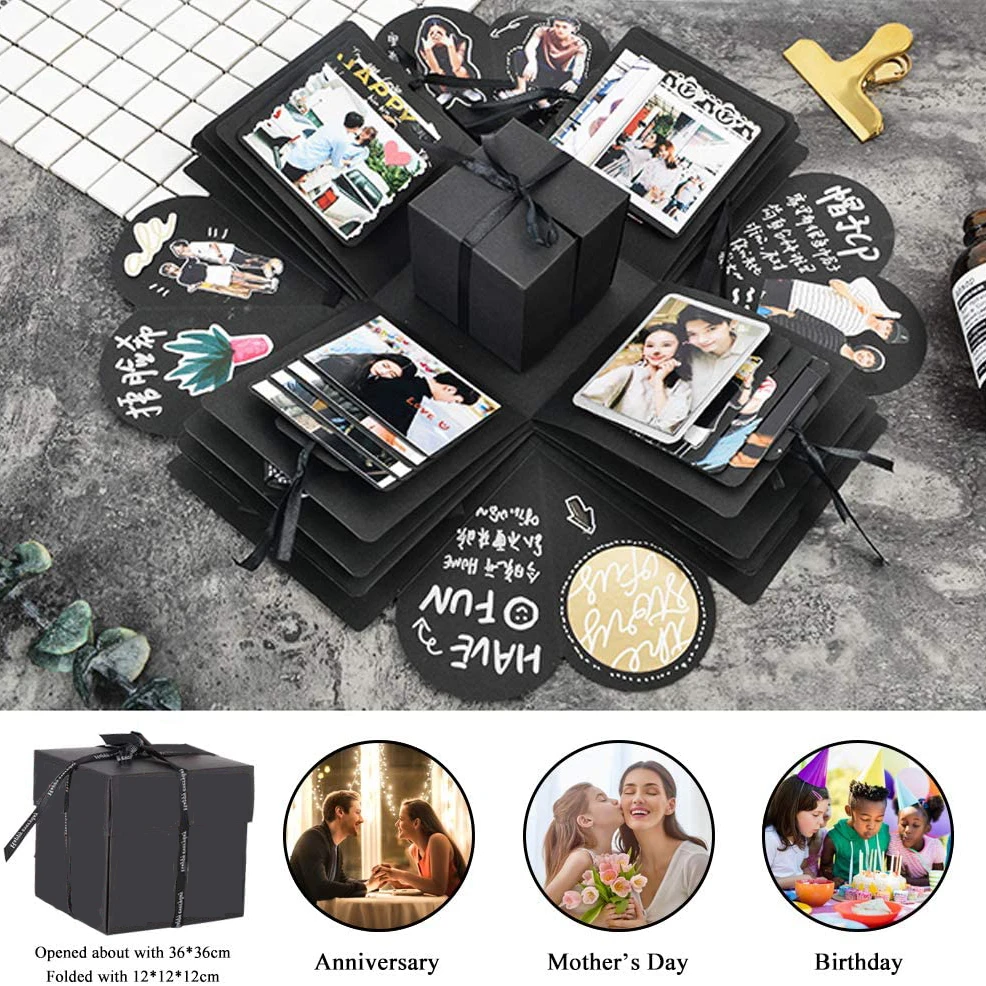 Surprise Gift Box Girlfriend Daughter Handmade DIY Photo Quadrilateral Creative Gift Box Valentine's Day Party Wedding Gift
Surprise Gift Box Girlfriend Daughter Handmade DIY Photo Quadrilateral Creative Gift Box Valentine's Day Party Wedding Gift