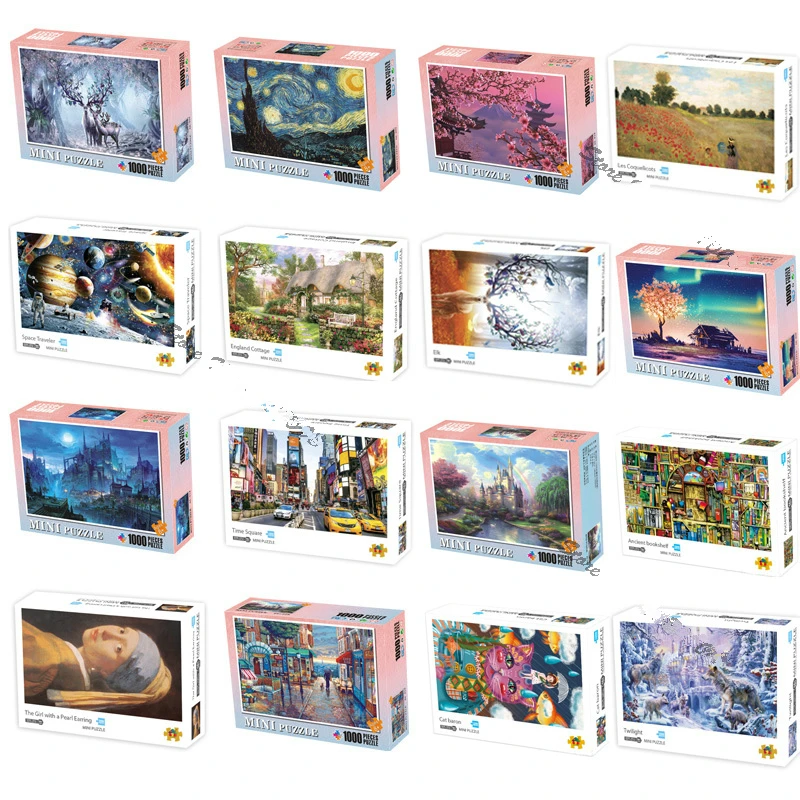 Jigsaw Picture Mini Puzzles Toys 1000Pcs Wooden Assembling Picture Landscape Puzzles Educational Toys For Adults Children
Jigsaw Picture Mini Puzzles Toys 1000Pcs Wooden Assembling Picture Landscape Puzzles Educational Toys For Adults Children