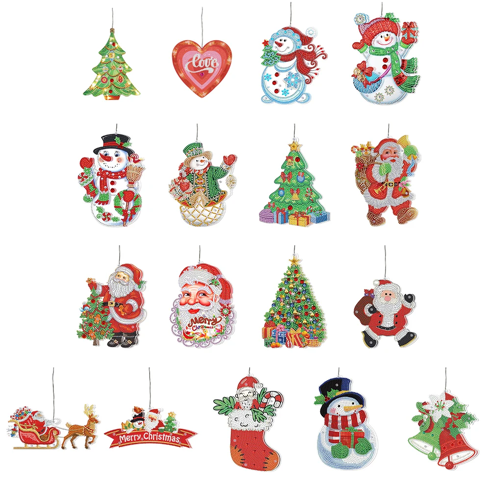 5D Christmas Diamond Painting Hanging Light Festive Rhinestone LED Lamp Pendant DIY Home Party Art Craft Christmas Decorations
5D Christmas Diamond Painting Hanging Light Festive Rhinestone LED Lamp Pendant DIY Home Party Art Craft Christmas Decorations