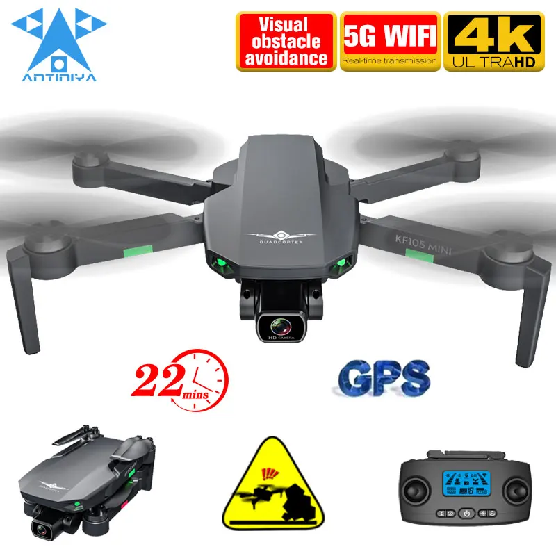 ANTINIYA GPS Drone 4K HD Camera Profesional Visual Obstacle Avoidance Helicopter Brushless Motor 5G RC Foldable Quadcopter KF105
ANTINIYA GPS Drone 4K HD Camera Profesional Visual Obstacle Avoidance Helicopter Brushless Motor 5G RC Foldable Quadcopter KF105