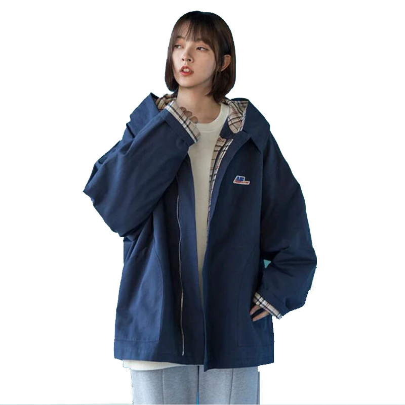 Women's 2021 Bomber Jacket Female ins Spring Autumn Harajuku Coat Women BF Loose Windbreaker Autumn Hooded Cotton Coat
Women's 2021 Bomber Jacket Female ins Spring Autumn Harajuku Coat Women BF Loose Windbreaker Autumn Hooded Cotton Coat
