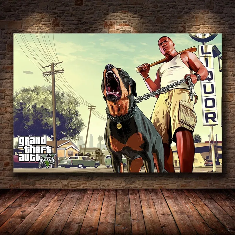 Game Poster Grand Theft Auto V GTA 5 Canvas Art Print Painting Wall Pictures For Room Home Decoration Wall Decor No Frame
Game Poster Grand Theft Auto V GTA 5 Canvas Art Print Painting Wall Pictures For Room Home Decoration Wall Decor No Frame