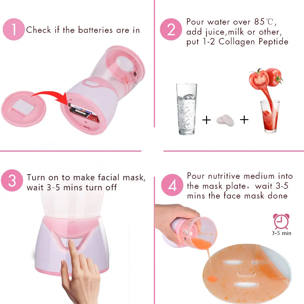 DIY Face Mask Machine Automatic Fruit Vegetable Natural Collagen Facial Masks Maker Therapy Machine SPA Beauty
DIY Face Mask Machine Automatic Fruit Vegetable Natural Collagen Facial Masks Maker Therapy Machine SPA Beauty