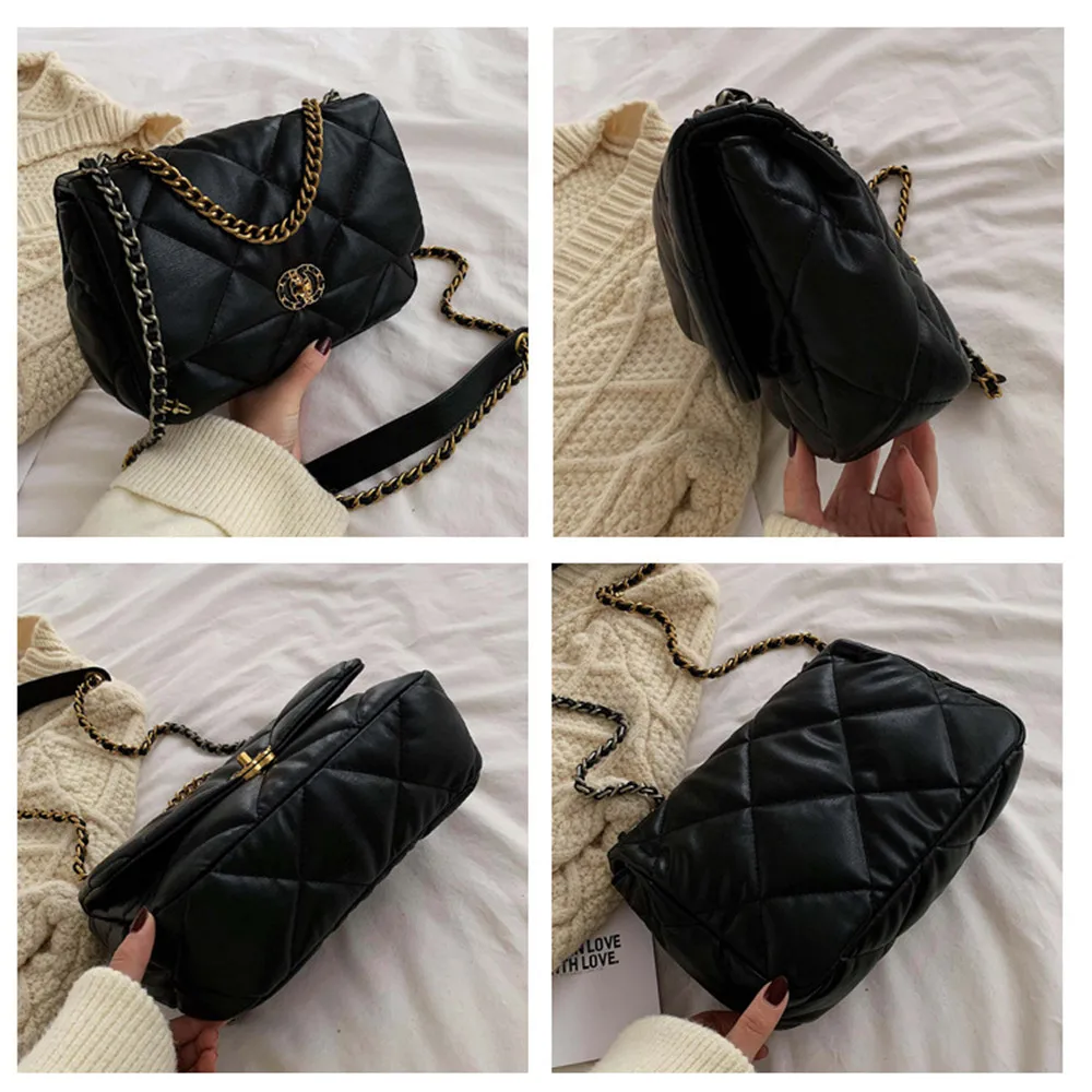 fashion Little fragrance female 2020 Autumn/winter new fashion versatile crossbody bag PU soft surface single-shoulder bag 
fashion Little fragrance female 2020 Autumn/winter new fashion versatile crossbody bag PU soft surface single-shoulder bag