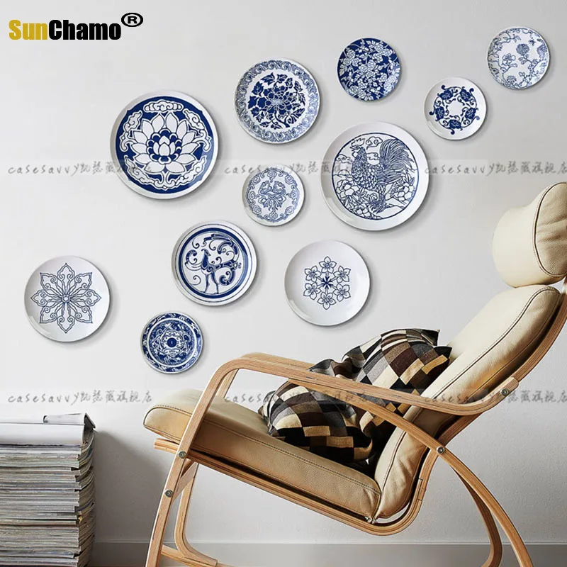 Blue and White Porcelain Combination Chinese Style Restaurant Living Room Decoration Plate Wall Hanging Plate Ceramic Plate
Blue and White Porcelain Combination Chinese Style Restaurant Living Room Decoration Plate Wall Hanging Plate Ceramic Plate