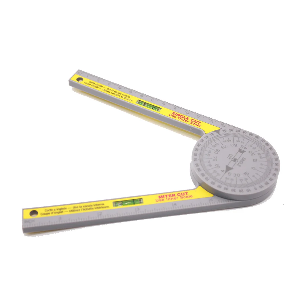 360 Degree Miter Saw Protractor Angle Finder Goniometer Measuring Ruler Tool Protractors Durable Accessories
360 Degree Miter Saw Protractor Angle Finder Goniometer Measuring Ruler Tool Protractors Durable Accessories