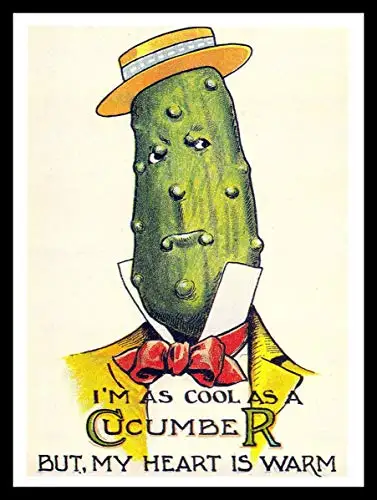 Cool As A Cucumber Wall Poster Tin Sign Vintage BBQ Restaurant Dinner Room Cafe Shop Decor
Cool As A Cucumber Wall Poster Tin Sign Vintage BBQ Restaurant Dinner Room Cafe Shop Decor