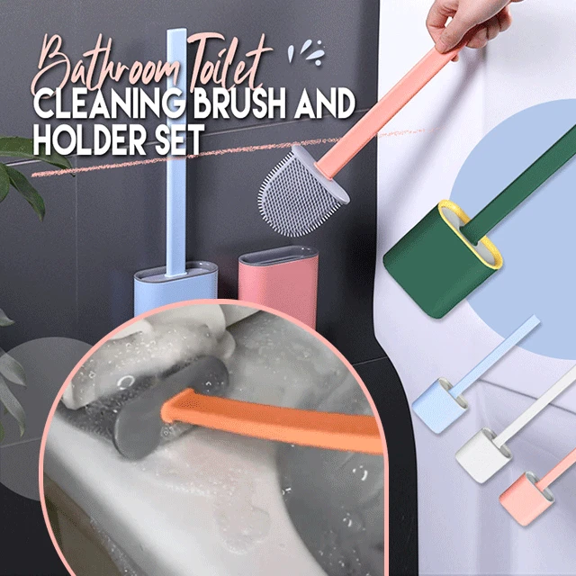 Bathroom Toilet Cleaning Brush Water Leak Proof With base Silicone Wc Flat Head Flexible Soft Bristles Brush Quick Drying Set
Bathroom Toilet Cleaning Brush Water Leak Proof With base Silicone Wc Flat Head Flexible Soft Bristles Brush Quick Drying Set
