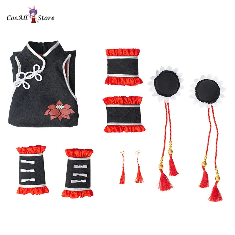 Nightmare DATEALIVE anime cosplay Tokisaki Kurumi black cheongsam cosplay costume sexy dress female
Nightmare DATEALIVE anime cosplay Tokisaki Kurumi black cheongsam cosplay costume sexy dress female