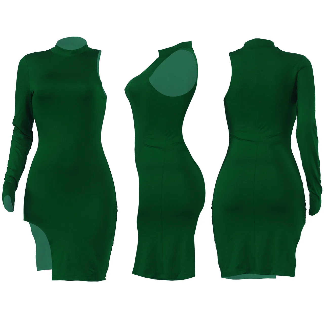 2020 New to Solid Color Dress European and American Women's Single-Sleeved Home Out Dress
2020 New to Solid Color Dress European and American Women's Single-Sleeved Home Out Dress