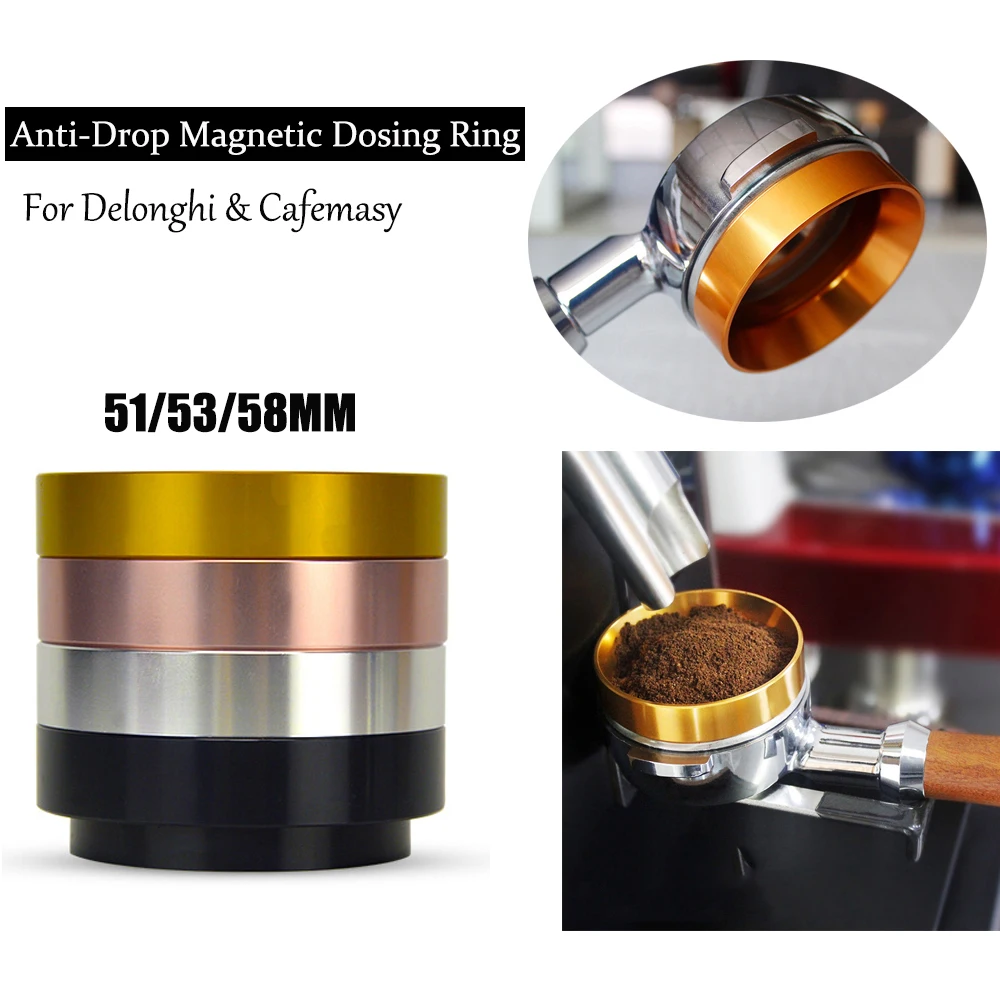 For Delonghi Cafemasy Magnetic Anti-drop Dosing Ring 51MM 53MM 58MM Funnel Coffee Machine Brewing Bowl Coffee Powder Tool
For Delonghi Cafemasy Magnetic Anti-drop Dosing Ring 51MM 53MM 58MM Funnel Coffee Machine Brewing Bowl Coffee Powder Tool