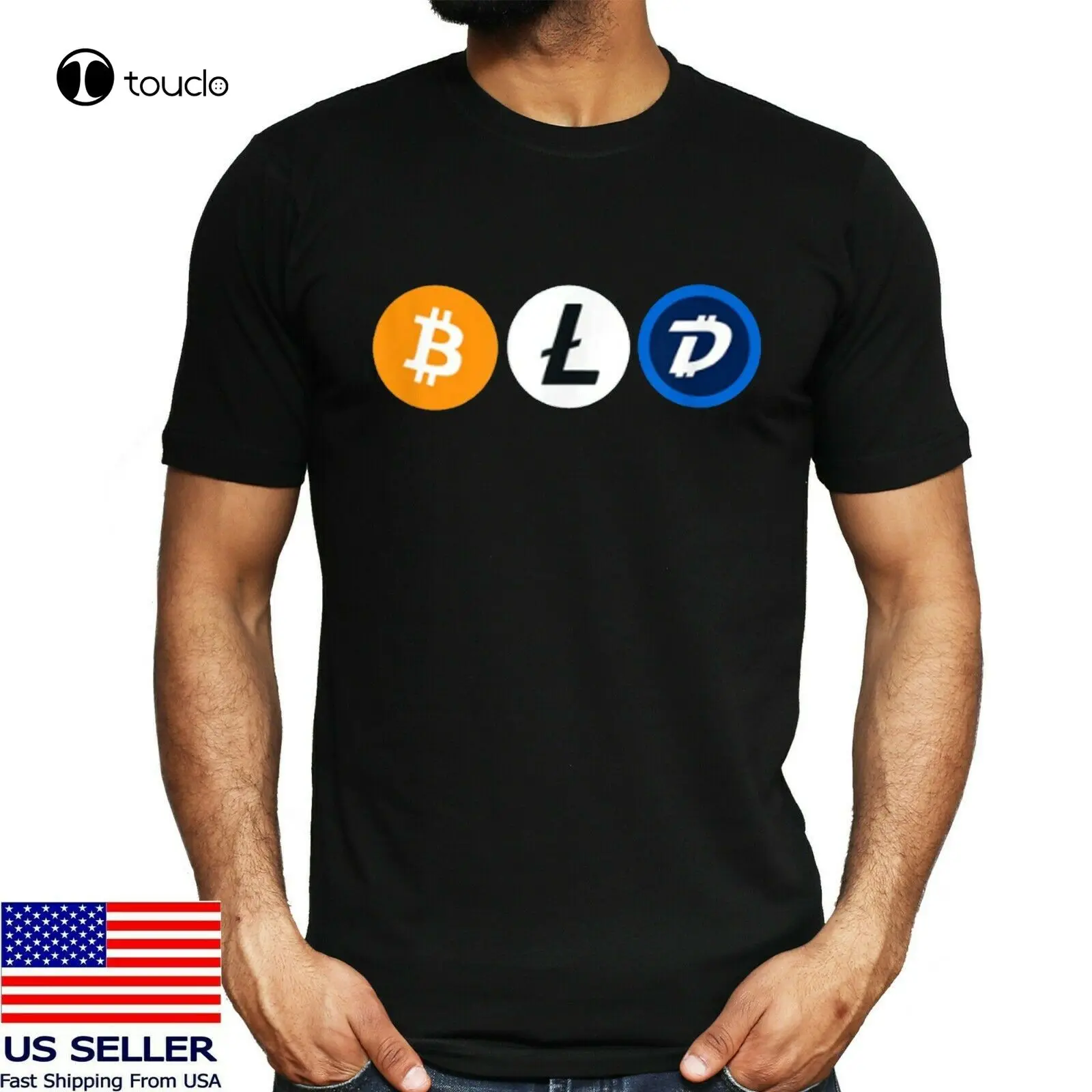 

Bitcoin Litecoin And Digibyte Revolution T-Shirt Cotton Black Size S-3Xl Unisex Tee Shirt Custom aldult Teen unisex unisex