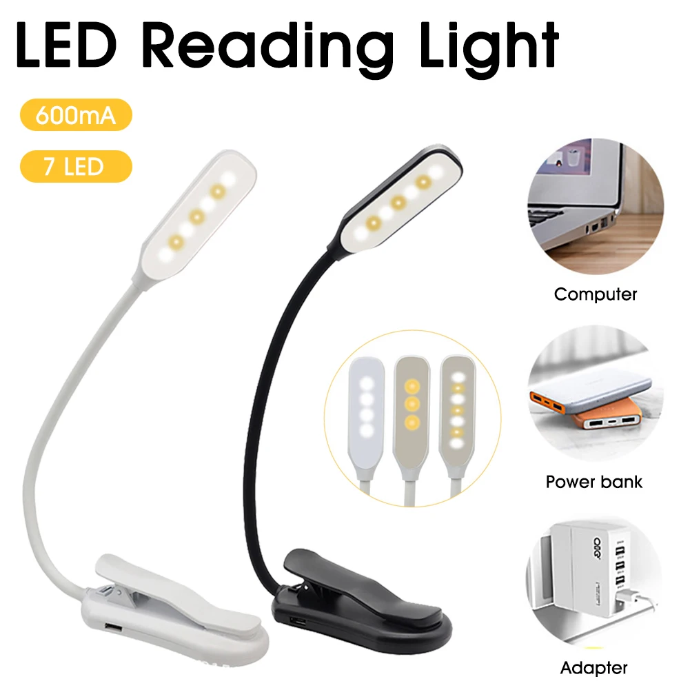Rechargeable Book Light Reading Light with 3-Level Warm Cool White Daylight Flexible Easy Clip Night Reading Lamp in Bed Home
Rechargeable Book Light Reading Light with 3-Level Warm Cool White Daylight Flexible Easy Clip Night Reading Lamp in Bed Home