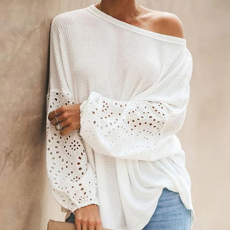 Повседневные женские футболки с длинным рукавом, однотонные топы, женский свободный пуловер с круглым вырезом
Повседневные женские футболки с длинным рукавом, однотонные топы, женский свободный пуловер с круглым вырезом