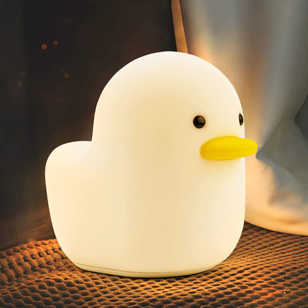 LED Duck Night Light Cute Night Light Silicone Soft Touch Sensor Duck LED Night Lamp For Children Bedroom Decorative Practical
LED Duck Night Light Cute Night Light Silicone Soft Touch Sensor Duck LED Night Lamp For Children Bedroom Decorative Practical