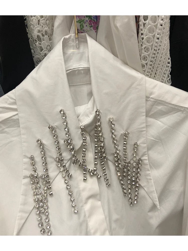 Big brand, heavy craftsmanship, diamond-studded tassels, loose women's fashion tops, shirts 2020New women's autumn tops, shirts
Big brand, heavy craftsmanship, diamond-studded tassels, loose women's fashion tops, shirts 2020New women's autumn tops, shirts