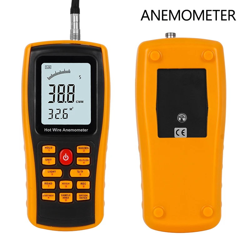 Hot Wire Anemometer Wind Speed GaugeTemperature Measurement 0-45°C Speed Range 0.1-30m/s USB Interface Tool Measuring Instrument
Hot Wire Anemometer Wind Speed GaugeTemperature Measurement 0-45°C Speed Range 0.1-30m/s USB Interface Tool Measuring Instrument