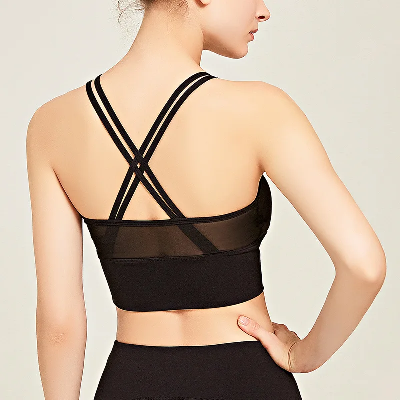 2020 New Mesh Splicing Sports Bra High Elastic Breathable Thin Belt Beautiful Back Sports Vest Fitness Top Yoga Clothing Women
2020 New Mesh Splicing Sports Bra High Elastic Breathable Thin Belt Beautiful Back Sports Vest Fitness Top Yoga Clothing Women