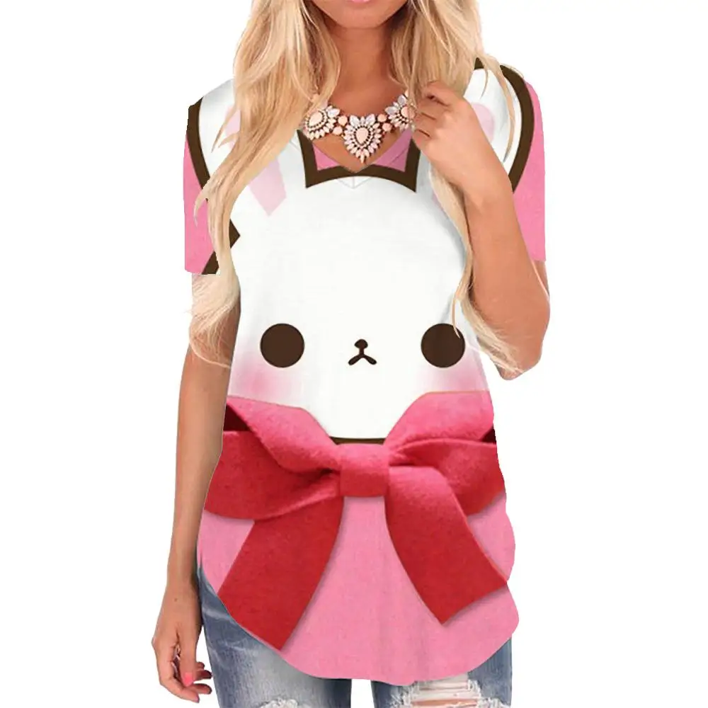 Giyu Brand Rabbit T Shirt Women Animal V-neck Tshirt Lovely Funny T shirts Kawaii Tshirts Printed Womens Clothing Hip hop
Giyu Brand Rabbit T Shirt Women Animal V-neck Tshirt Lovely Funny T shirts Kawaii Tshirts Printed Womens Clothing Hip hop
