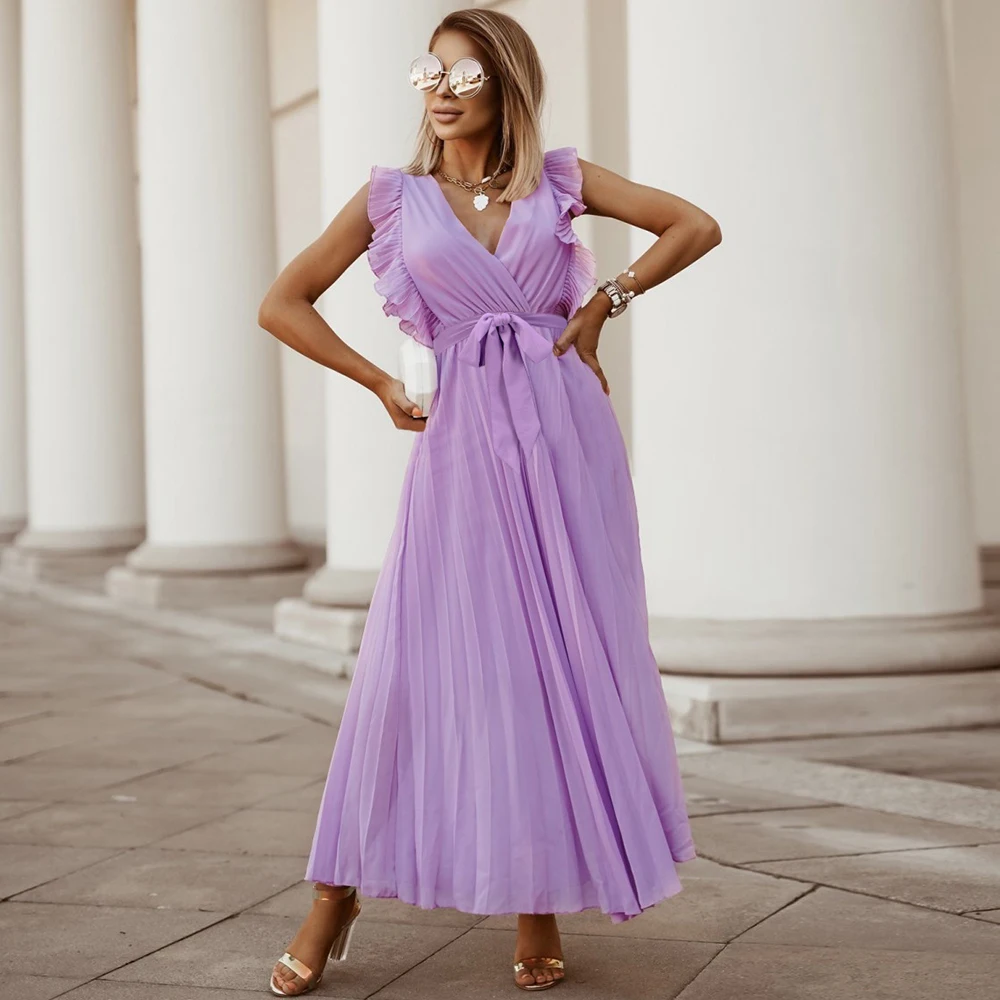 Women Vintage Ruffled Drow Back A-line Party Dress Ruffled Sleeve Depp V neck Elegant Casual Long Dress For Women 2022 Summer
Women Vintage Ruffled Drow Back A-line Party Dress Ruffled Sleeve Depp V neck Elegant Casual Long Dress For Women 2022 Summer