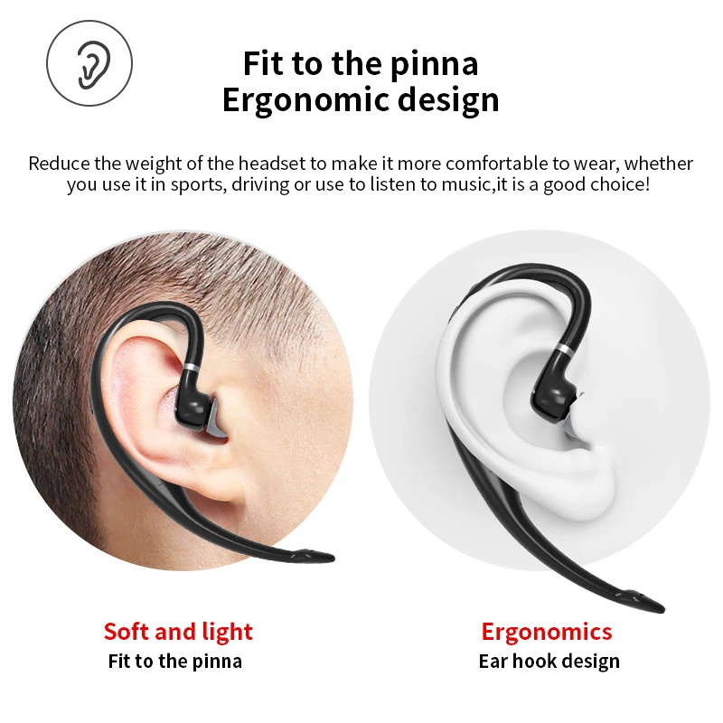 DISOUR Business 5.0 Bluetooth Earphone HandsFree Calling Noise Canceling Wireless Stereo Music Earbuds Headset For Car Driver
DISOUR Business 5.0 Bluetooth Earphone HandsFree Calling Noise Canceling Wireless Stereo Music Earbuds Headset For Car Driver