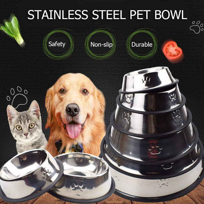 Footprint Non-slip Stainless Steel Dog Bowl Daily Household Pet Feeding Utensil Size Optional Dog Cat Drinking Water Container
Footprint Non-slip Stainless Steel Dog Bowl Daily Household Pet Feeding Utensil Size Optional Dog Cat Drinking Water Container
