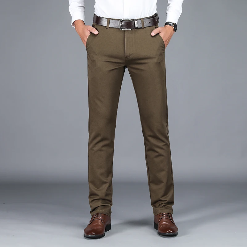 NIGRITY 2019 New 4 color straight casual pants men's new business Tencel slim trousers men's black khaki large size 42
NIGRITY 2019 New 4 color straight casual pants men's new business Tencel slim trousers men's black khaki large size 42